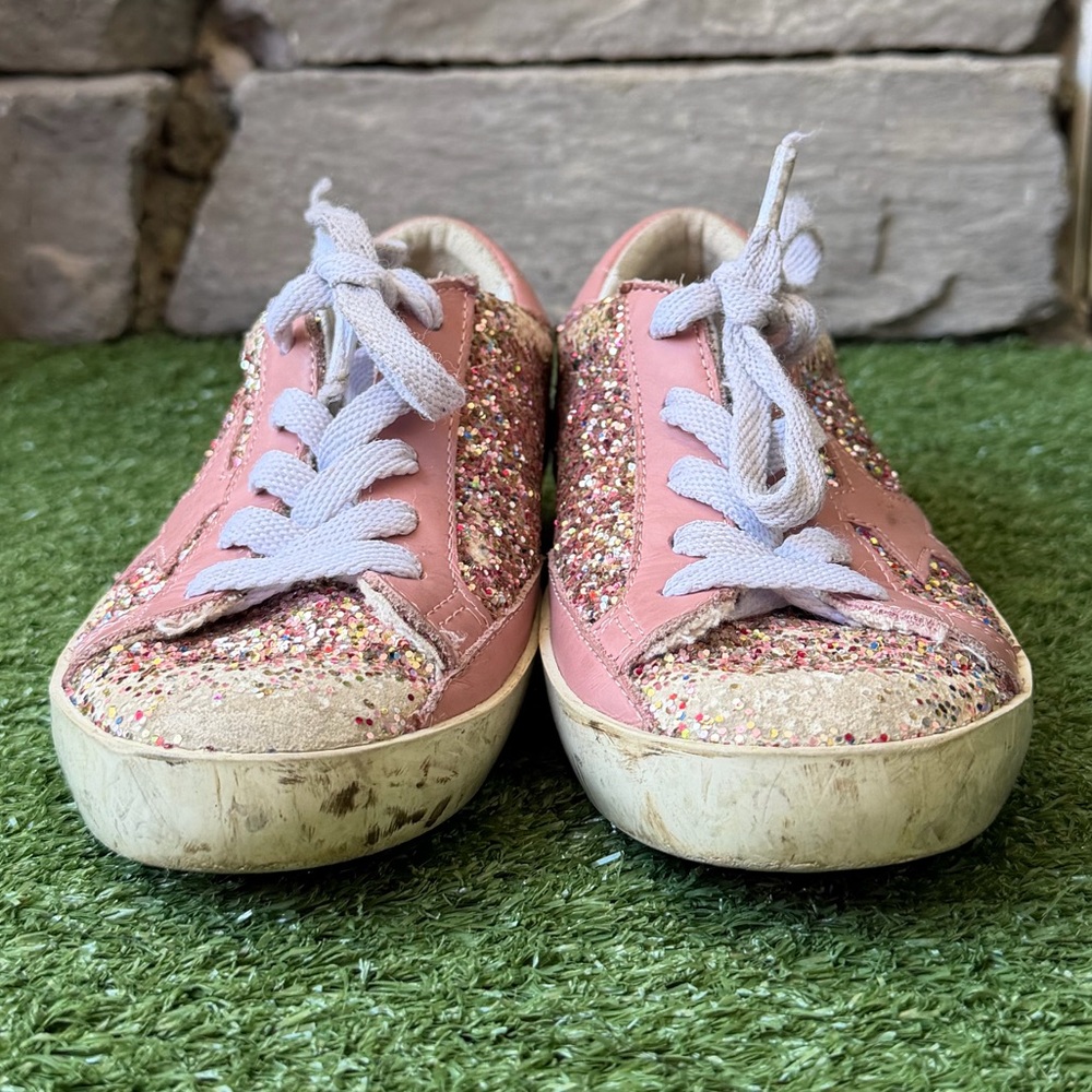 Golden Goose Girl's Super-Star Glitter Leather Sneakers - Picture 5 of 11